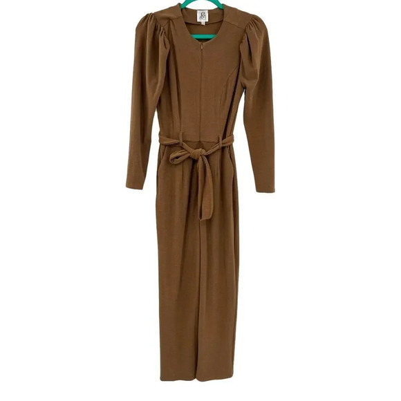dRA Los Angeles Hyde Jumpsuit Mocha Brown Tan Long Sleeve Size‎ XS - Picture 2 of 13